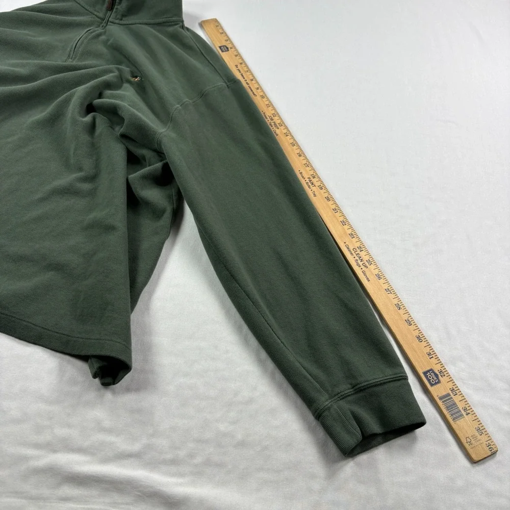 Polo Ralph Lauren Sweater Mens 3XB Big Green 1/4 Zip Pullover Estate Rib Cotton